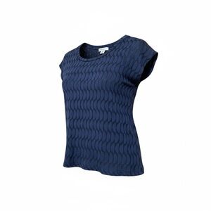Liz Claiborne Textured Navy Blouse